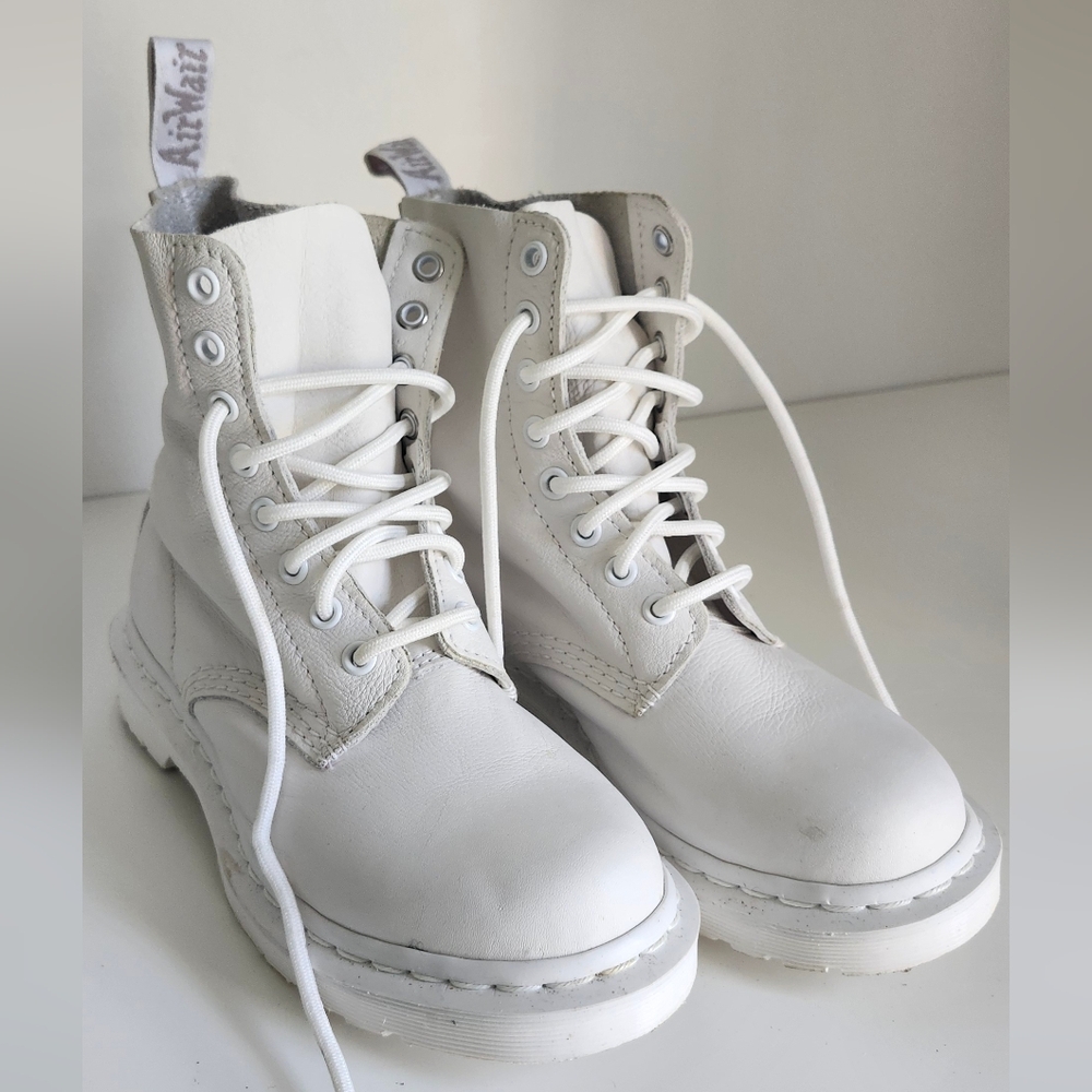 Dr. Martens 1460 Mono Lace-Up Boots In White
